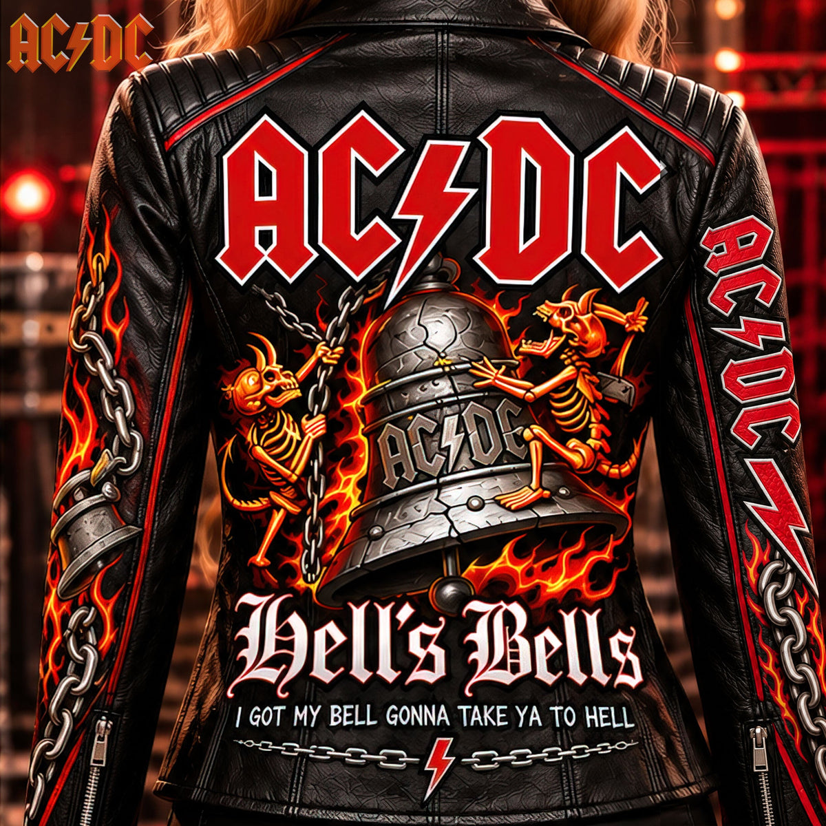 Women's Leather Zip-up Jacket HANNN TND ACDC 20102611