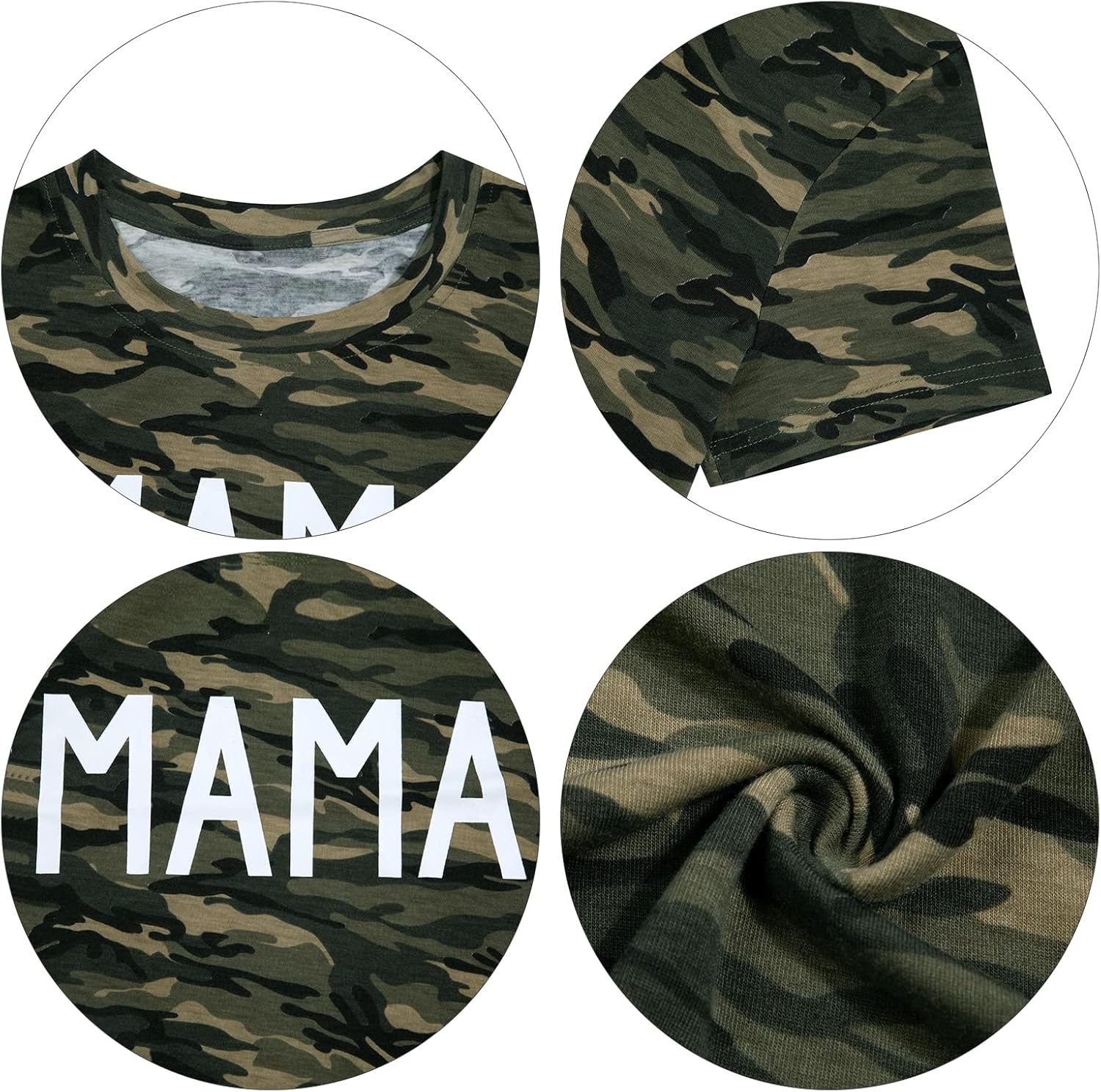 Mom and Son Matching Outfits Mama and Mama's Litter Man Print Shirts Cute Mom and Son Mothers Gifts