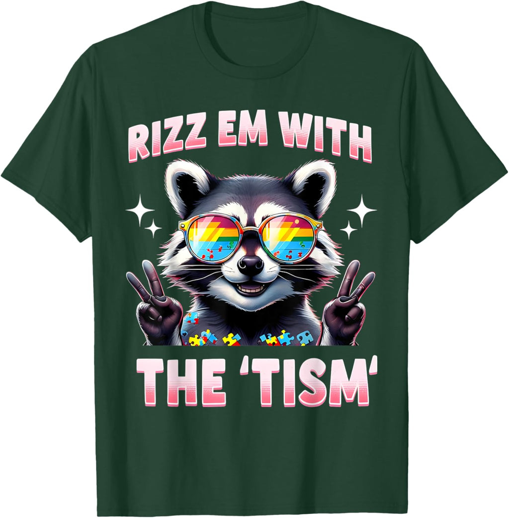 Autism Funny Rizz Em With The Tism Meme Autistic Racoon