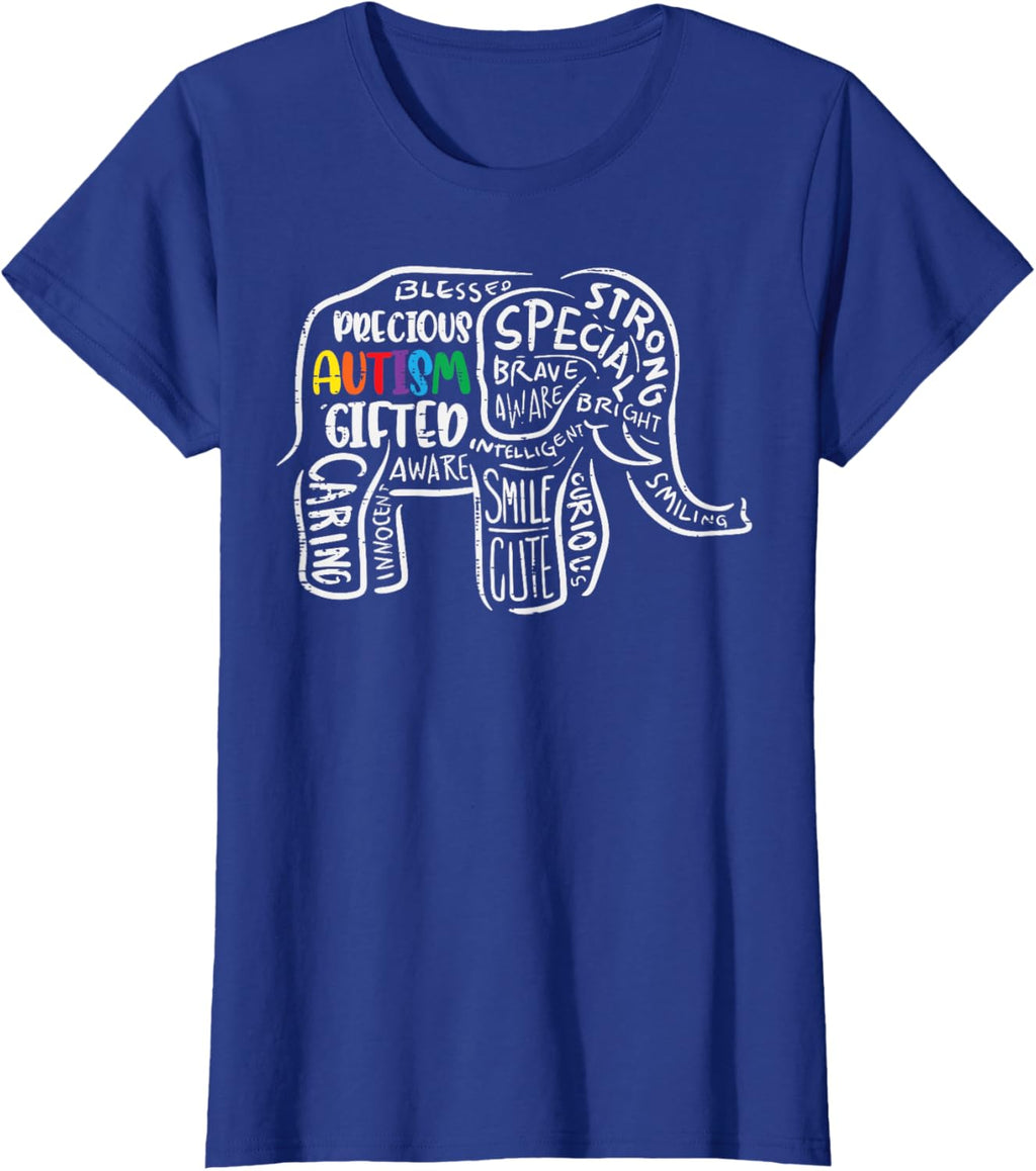 Autism Awareness Elephant Acceptance Autistic Men Women Kids