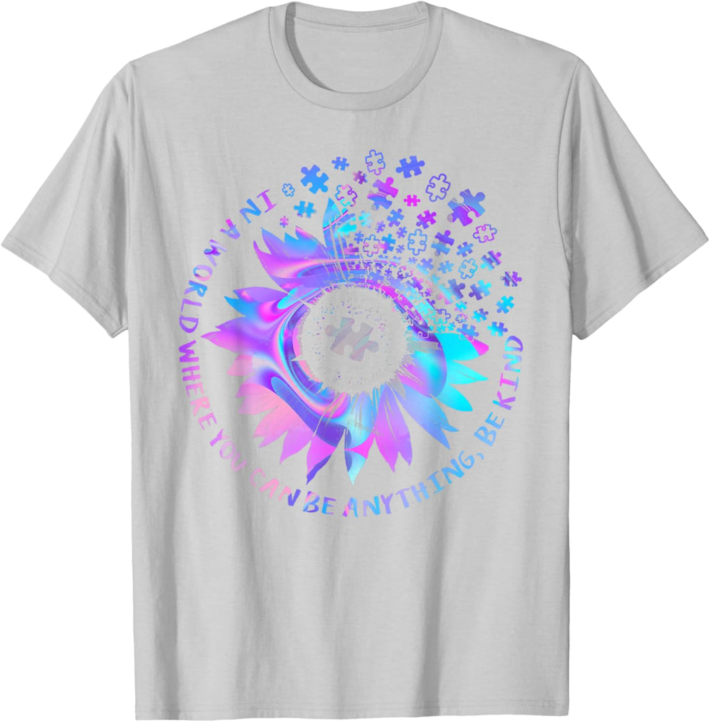 Be Kind Autism Awareness Kindness Sunflower Tie Dye Puzzle