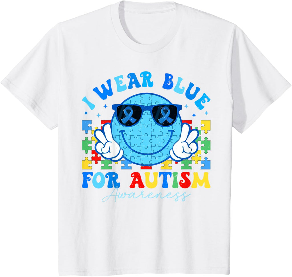 I Wear Blue For Autism Awareness Month Teacher Kids Boys