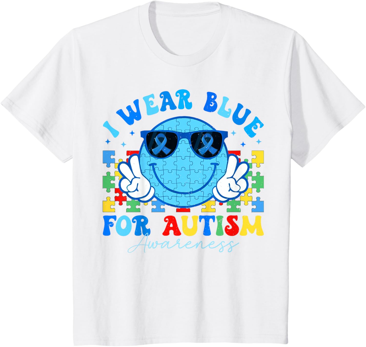 I Wear Blue For Autism Awareness Month Teacher Kids Boys