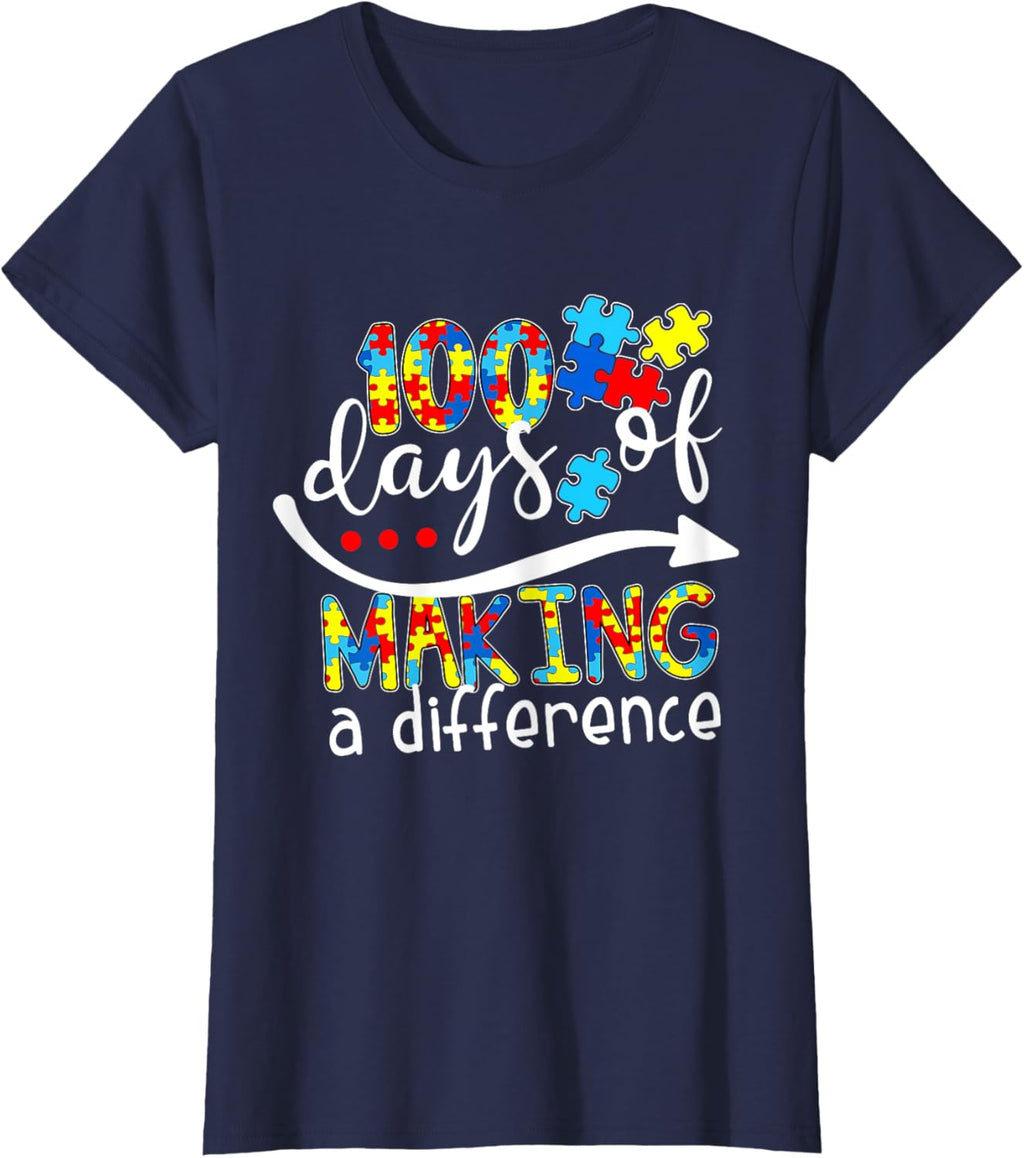 Autism 100 Days 100th day of school teacher autism awareness