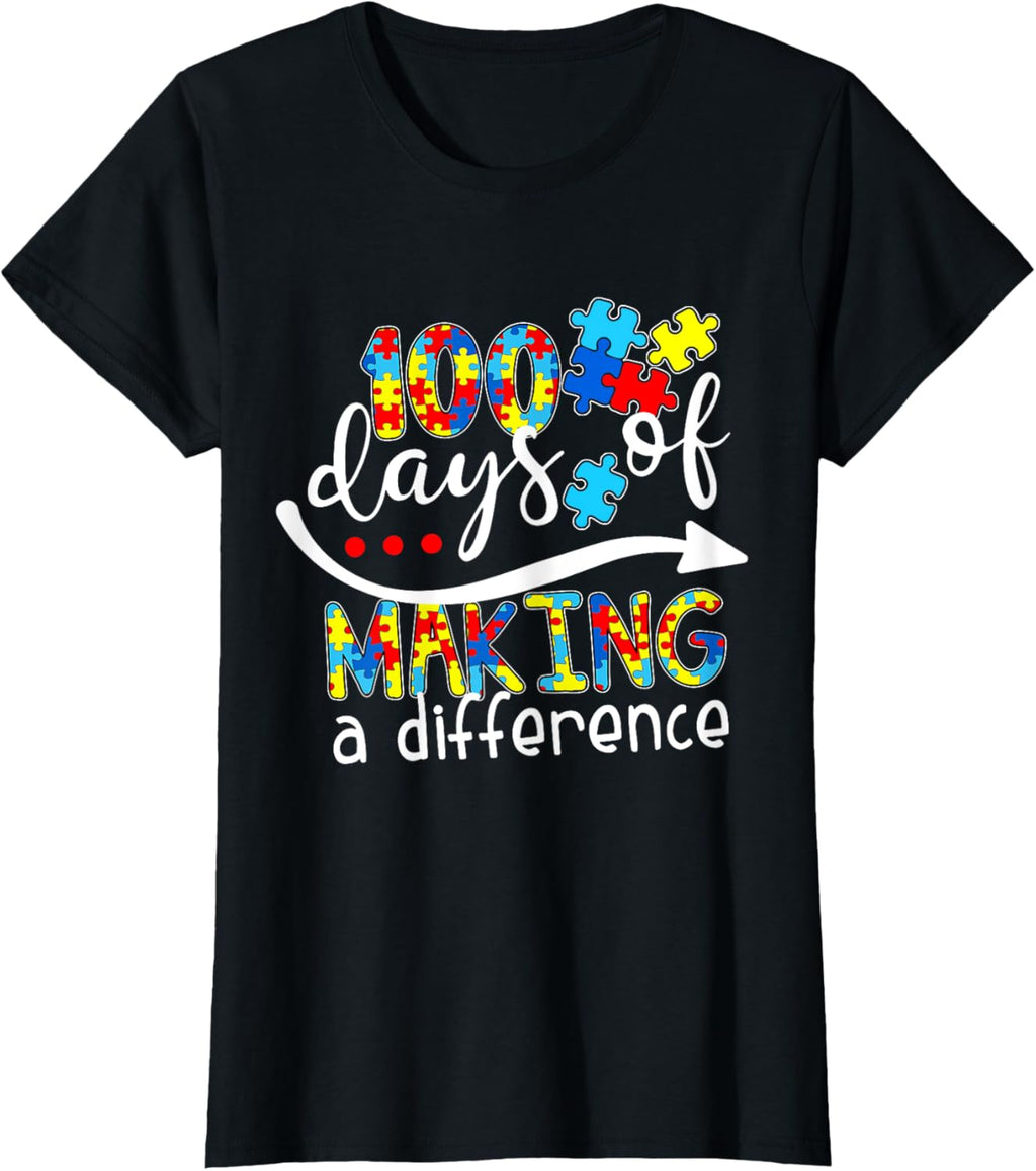Autism 100 Days 100th day of school teacher autism awareness
