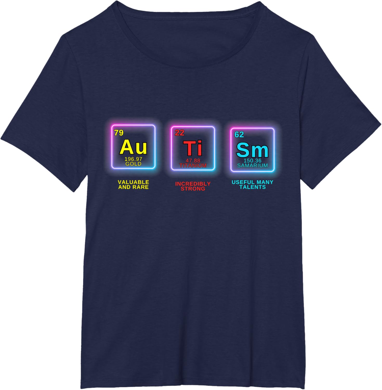Autism Awareness Kids Women Men Elements Periodic Table ASD