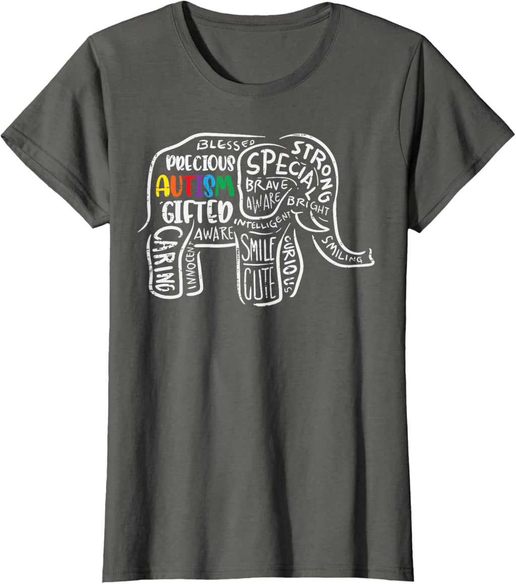 Autism Awareness Elephant Acceptance Autistic Men Women Kids