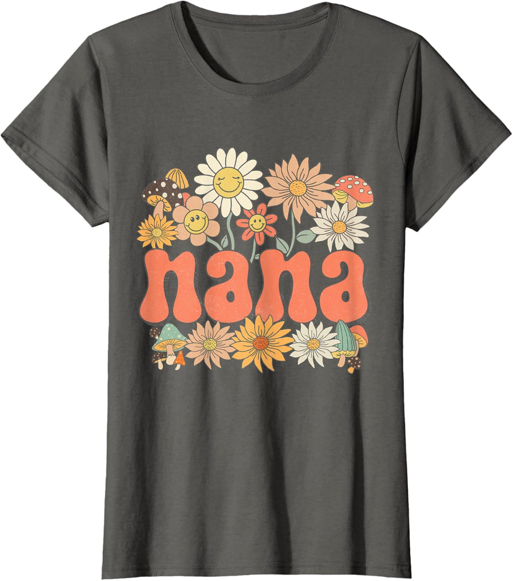 Groovy Nana Floral Hippie Retro Daisy Flower Mother's Day