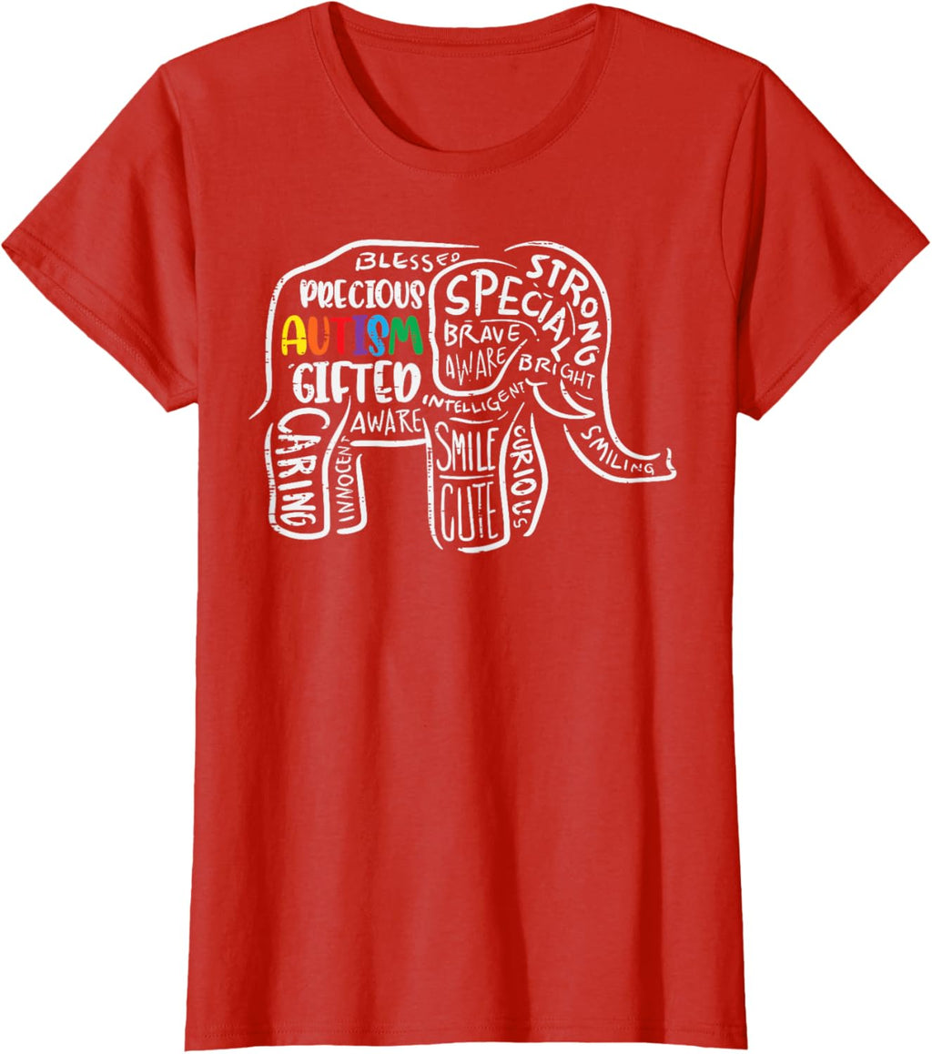 Autism Awareness Elephant Acceptance Autistic Men Women Kids