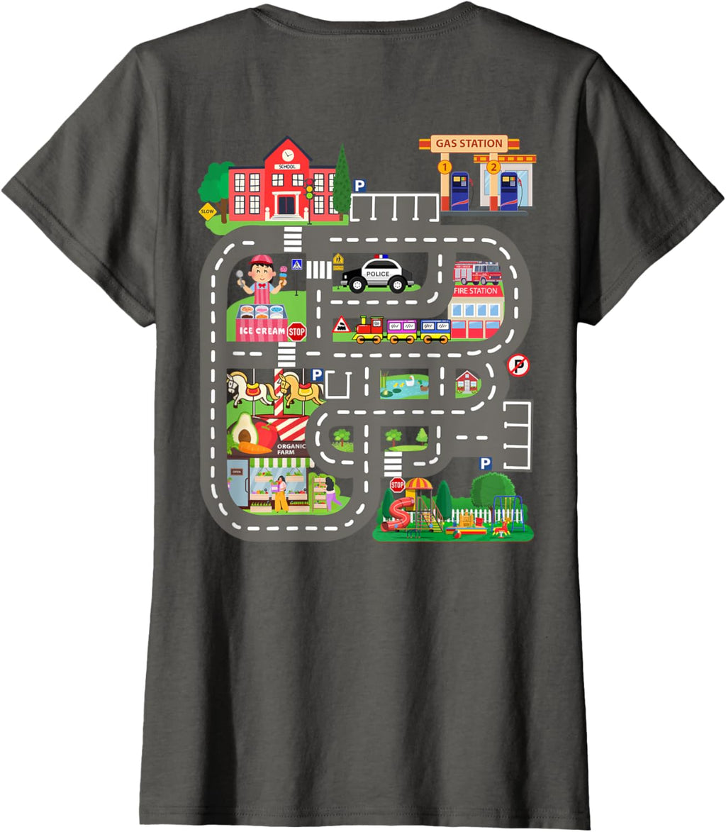 Kids Play Cars on Dad's Back Funny Father's Day Race Track