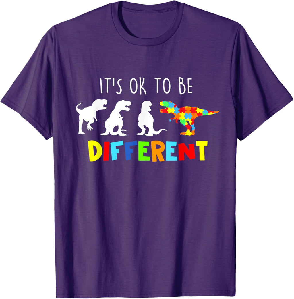 Autism Awareness Dinosaur Kid Boys Its Ok To Be Different