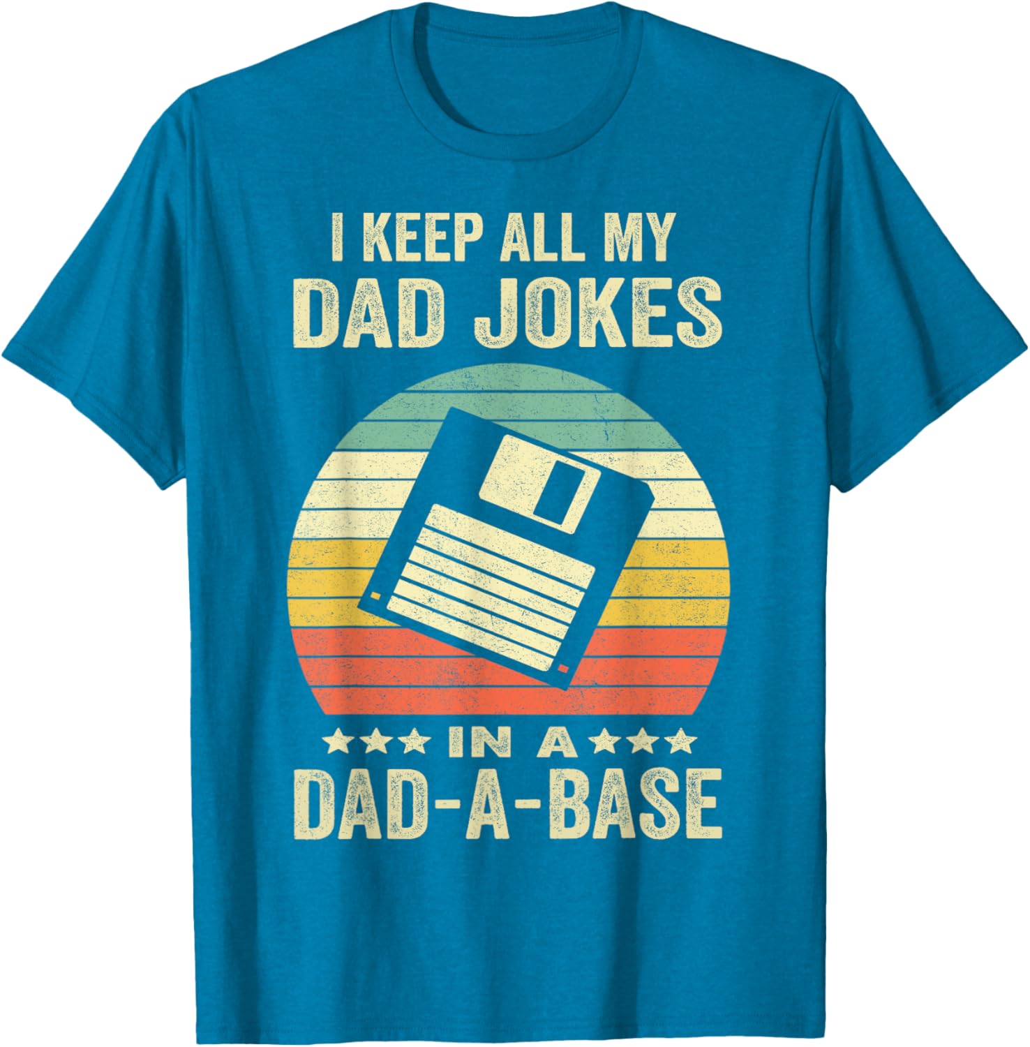 Mens Funny dad jokes in dad-a-base vintage for father's day