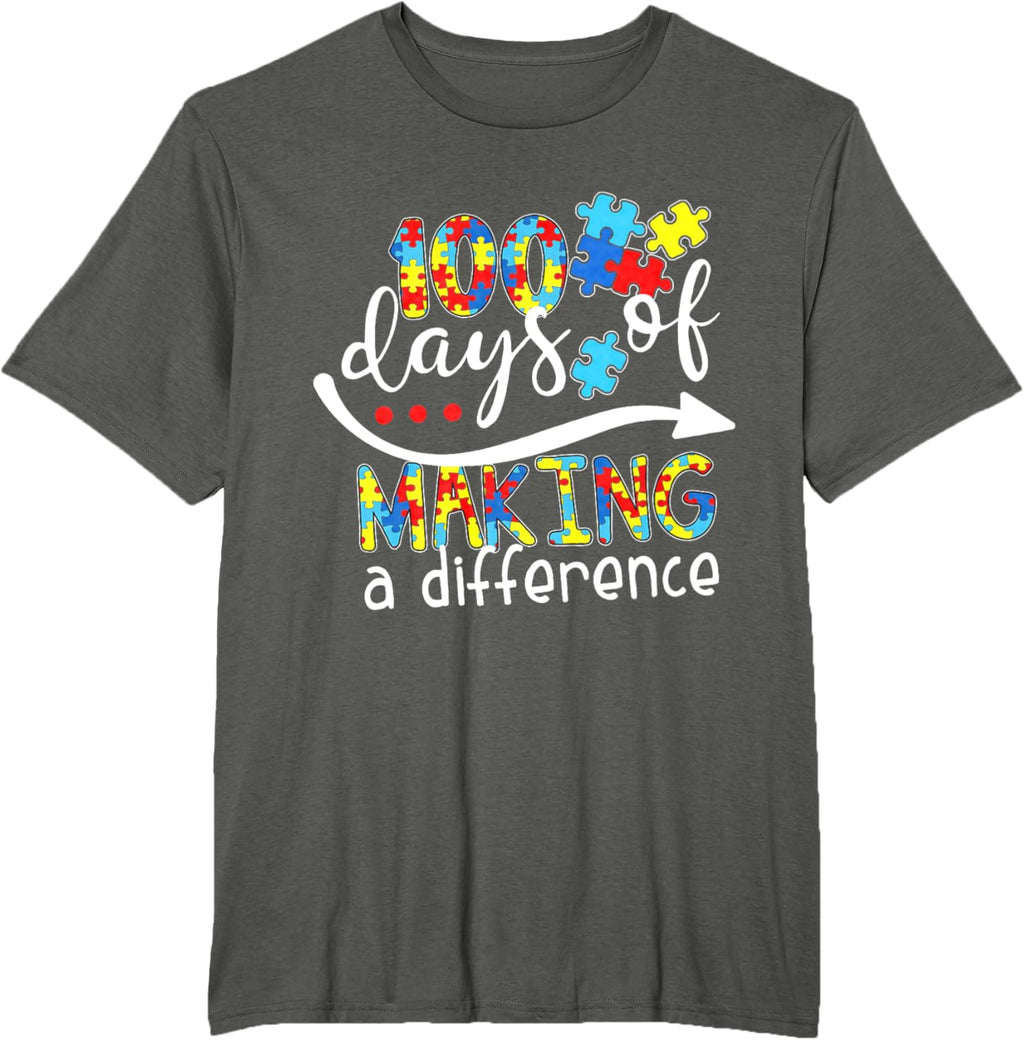 Autism 100 Days 100th day of school teacher autism awareness