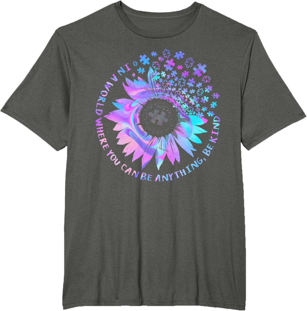 Be Kind Autism Awareness Kindness Sunflower Tie Dye Puzzle