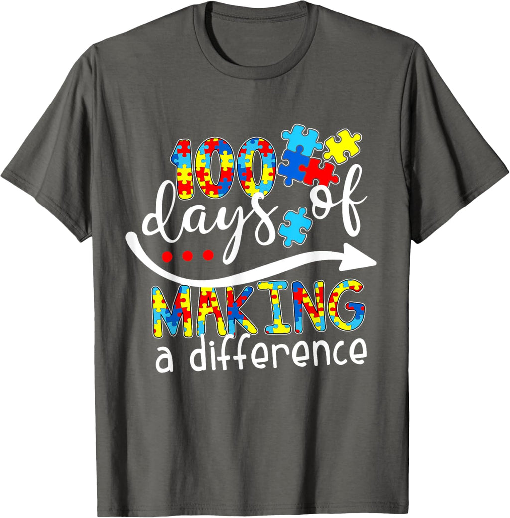 Autism 100 Days 100th day of school teacher autism awareness