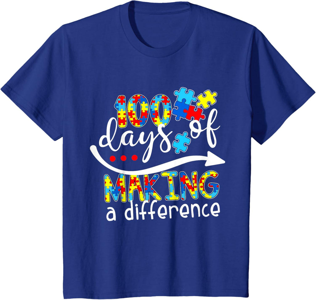 Autism 100 Days 100th day of school teacher autism awareness