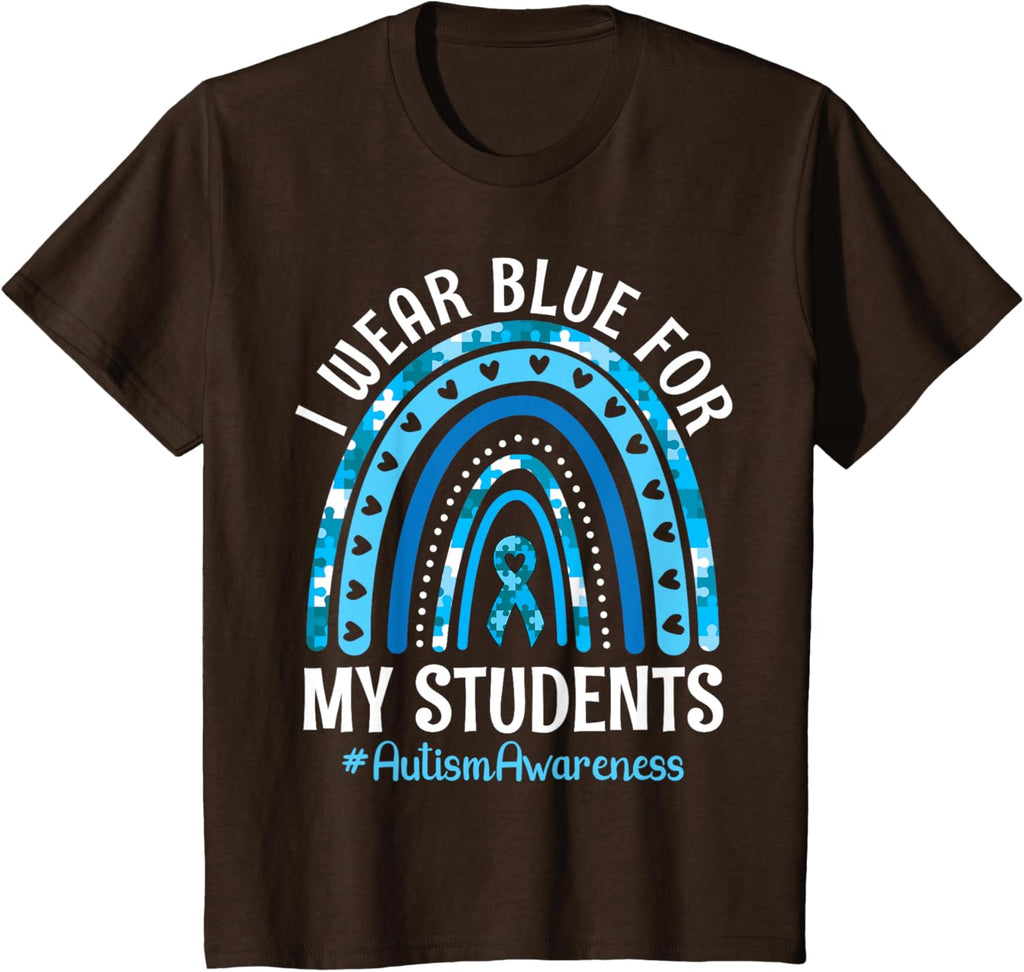 Happy Teacher I Wear Blue For My Students Autism Awareness
