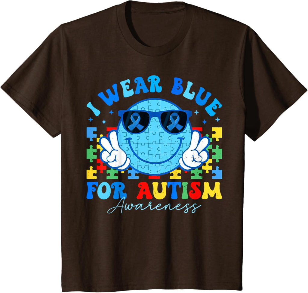 I Wear Blue For Autism Awareness Month Teacher Kids Boys