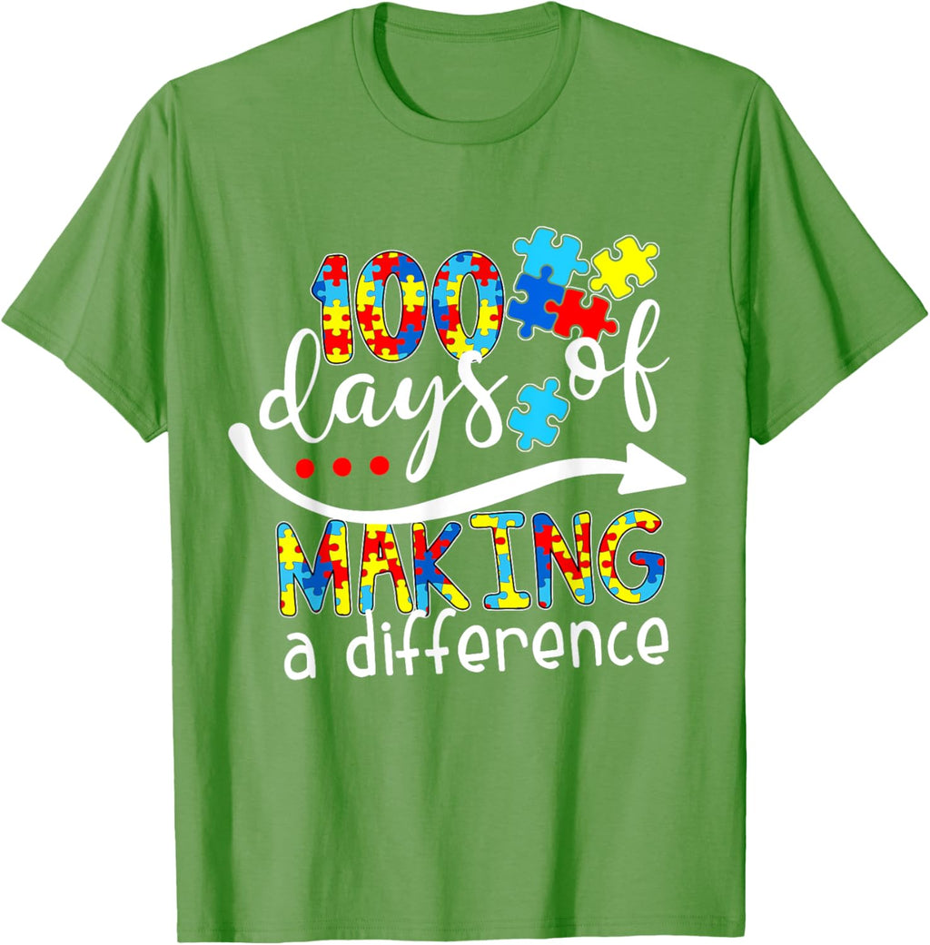 Autism 100 Days 100th day of school teacher autism awareness