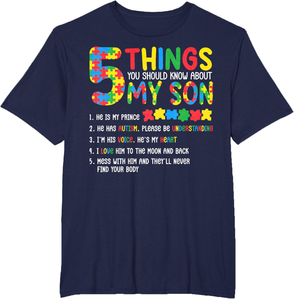 Autism Awareness Shirt 5 Things You Should Know About My Son