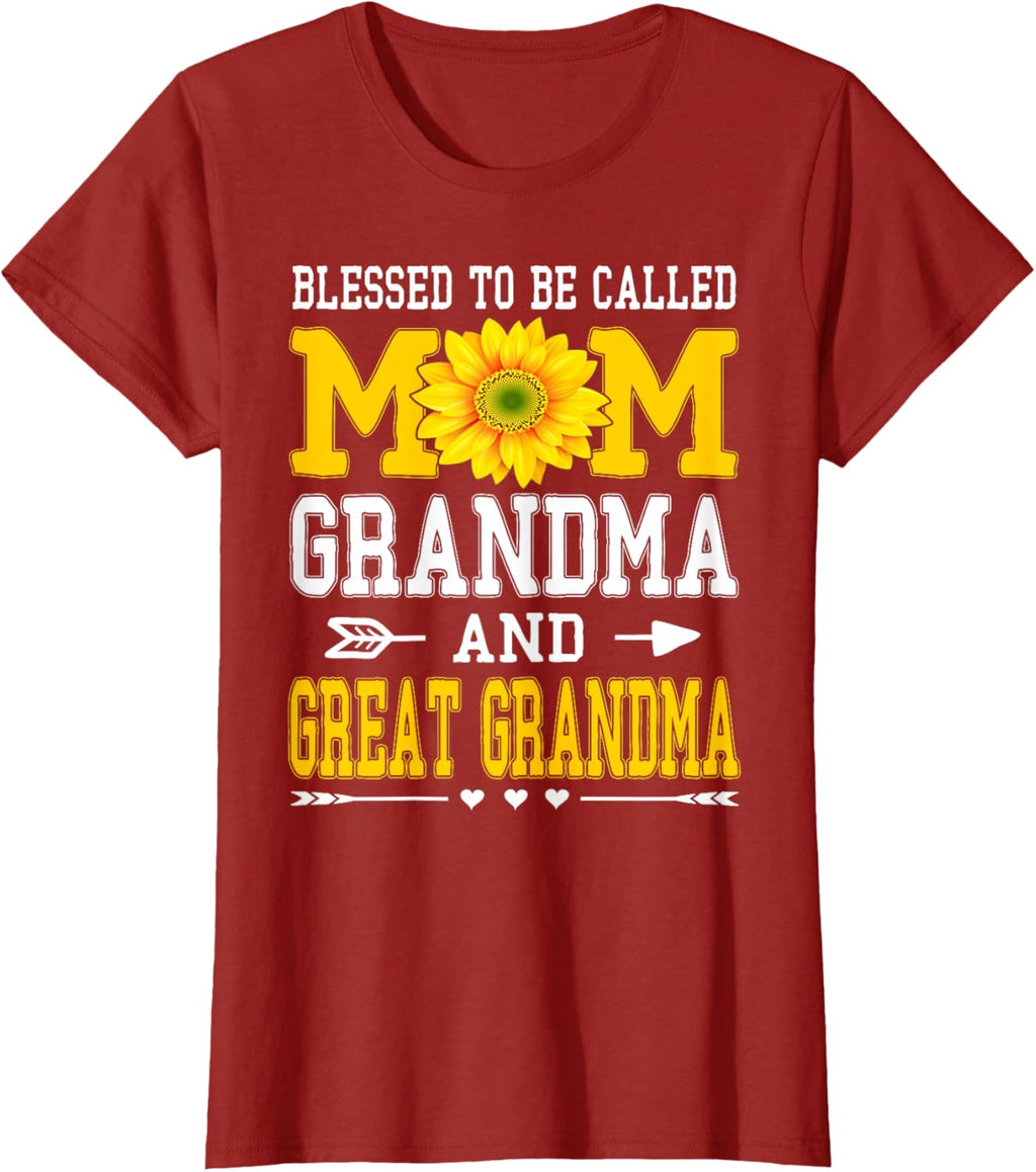 Blessed To Be Called Mom Grandma Great Grandma Mother's Day Mother Shirt