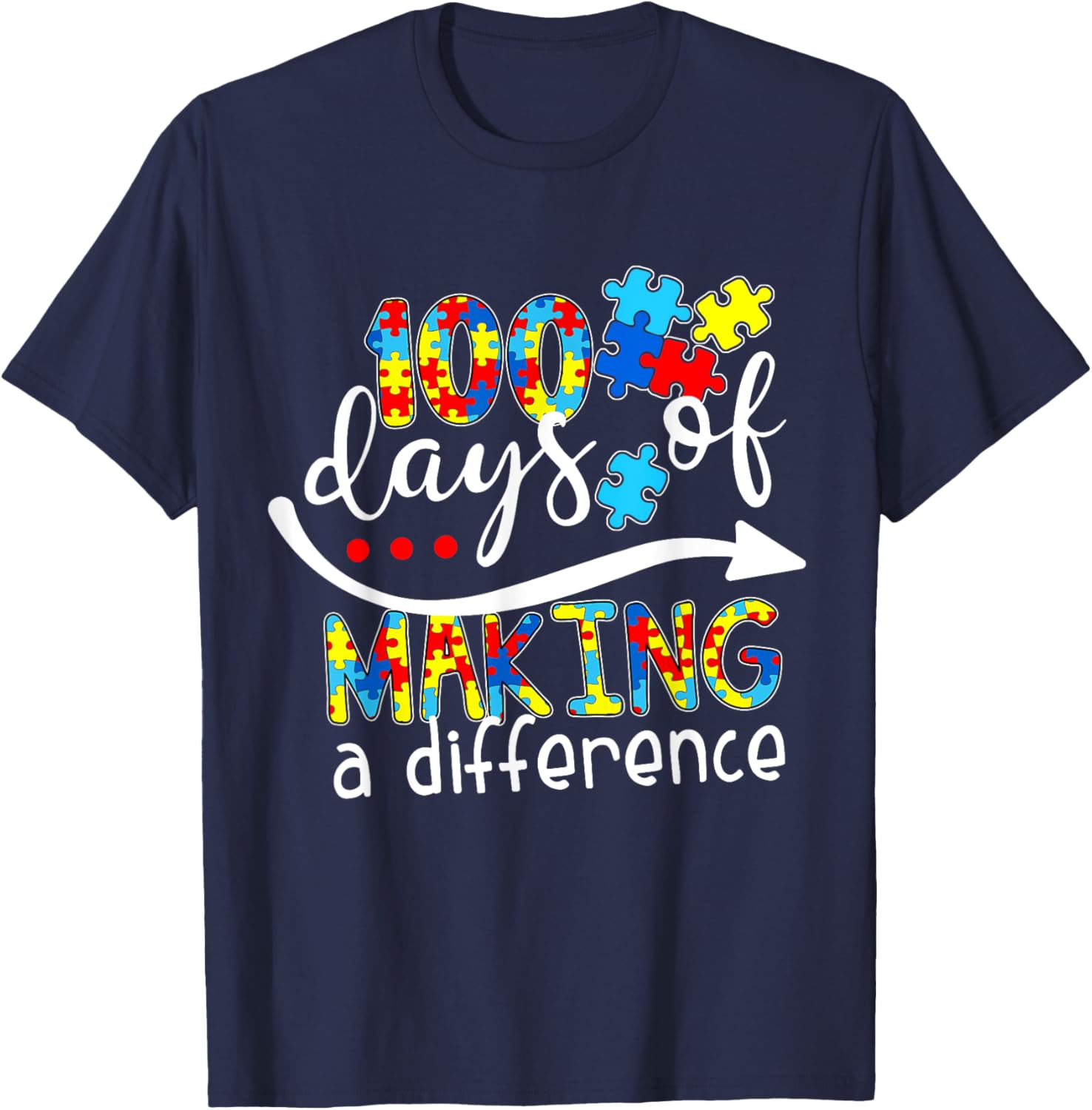 Autism 100 Days 100th day of school teacher autism awareness