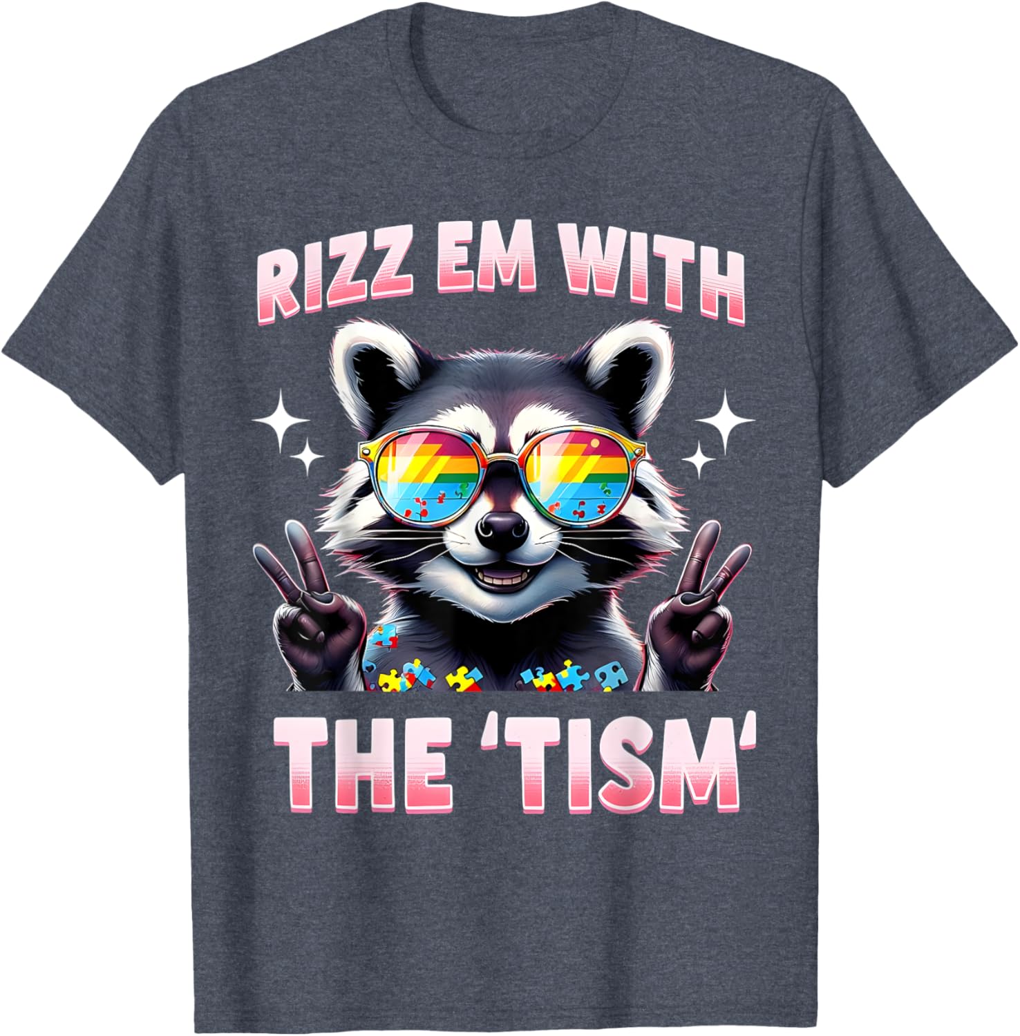 Autism Funny Rizz Em With The Tism Meme Autistic Racoon