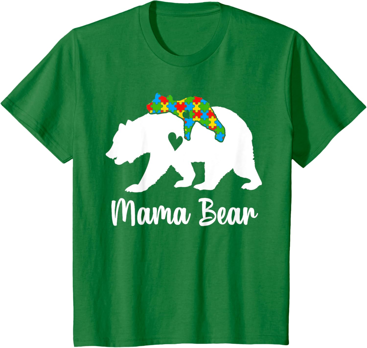 Mama Bear Love Support Autism Awareness Bear Family