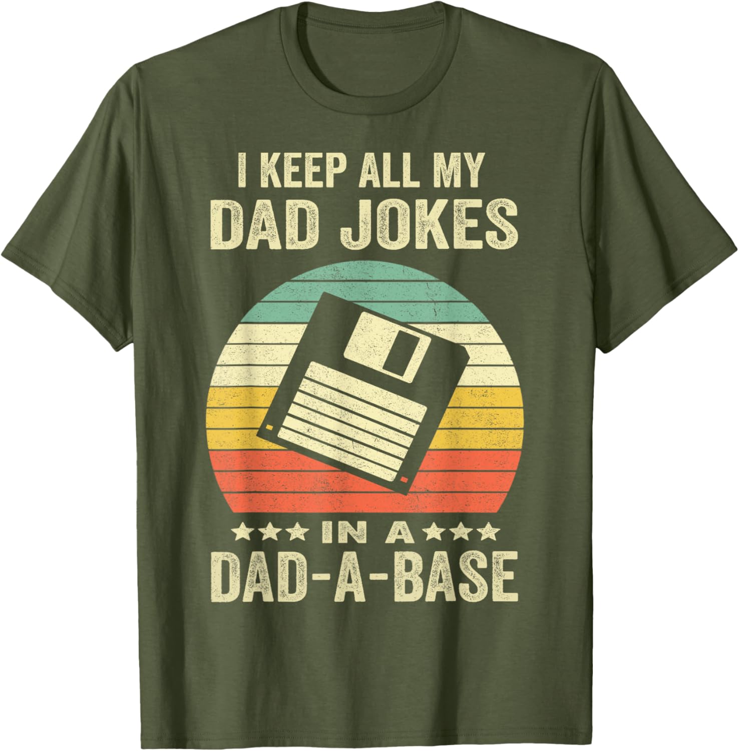 Mens Funny dad jokes in dad-a-base vintage for father's day