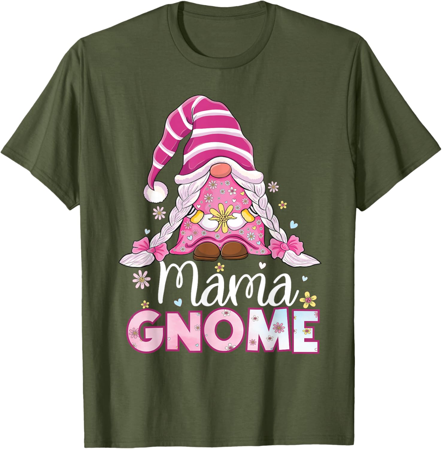 Flower For Mom Gnomies Cute Gnome Mom Happy Mother's Day