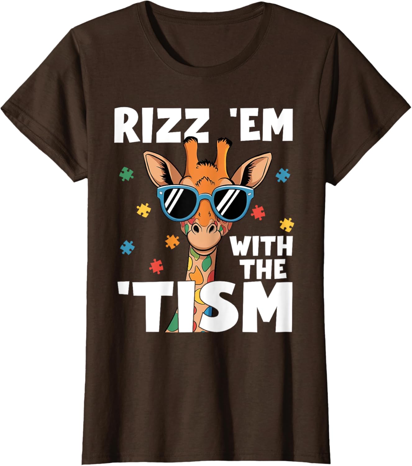 Rizz em with the tism Autism Giraffe Funny Autism Awareness