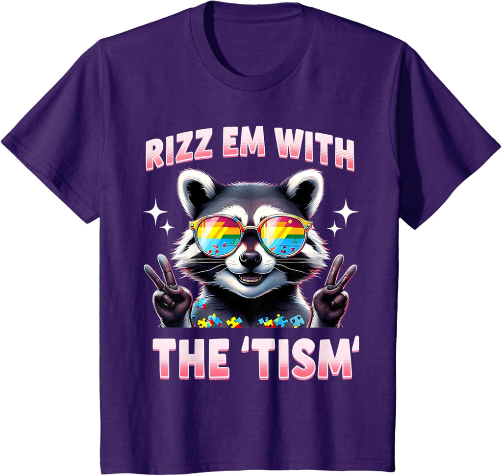 Autism Funny Rizz Em With The Tism Meme Autistic Racoon