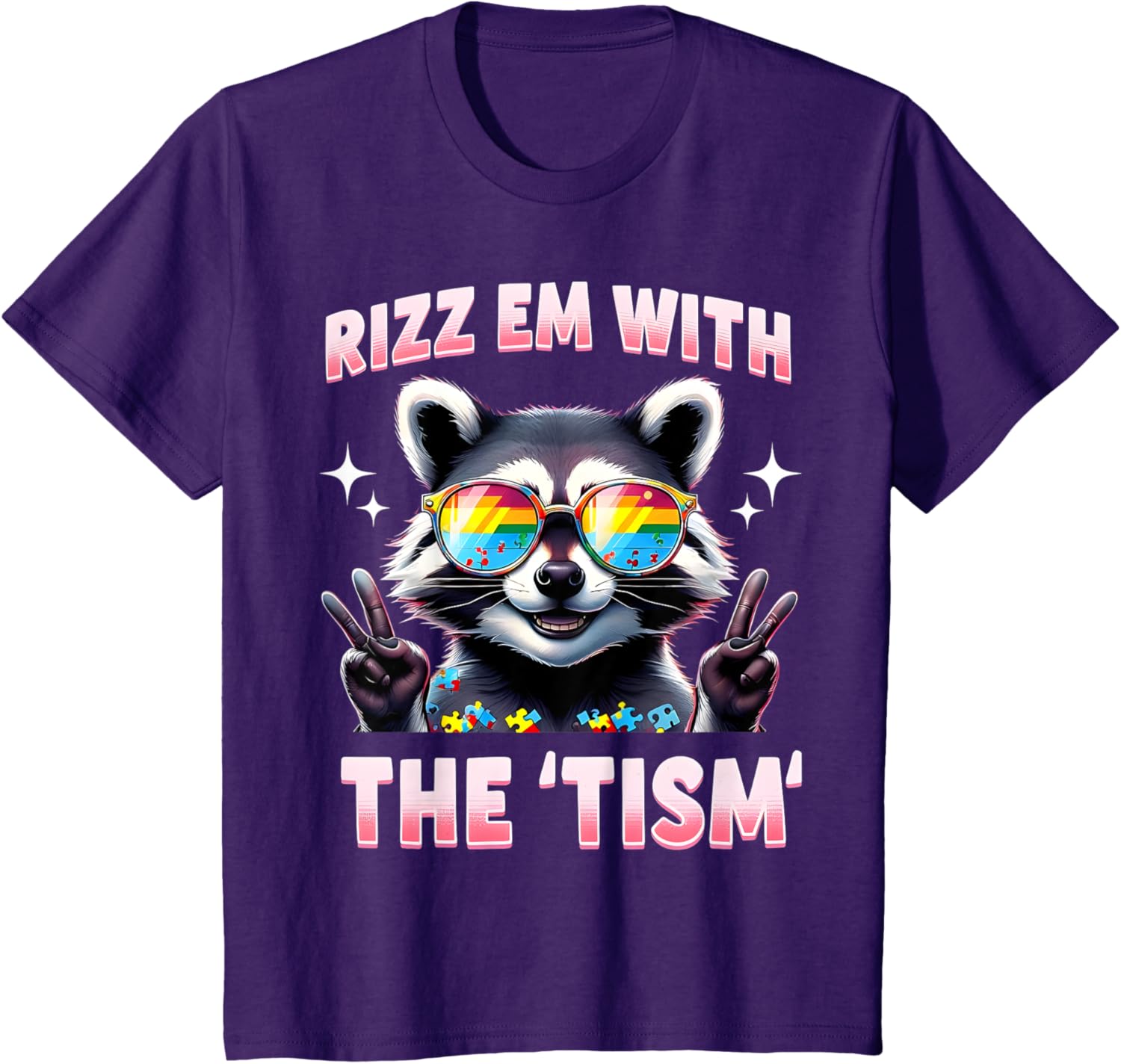 Autism Funny Rizz Em With The Tism Meme Autistic Racoon