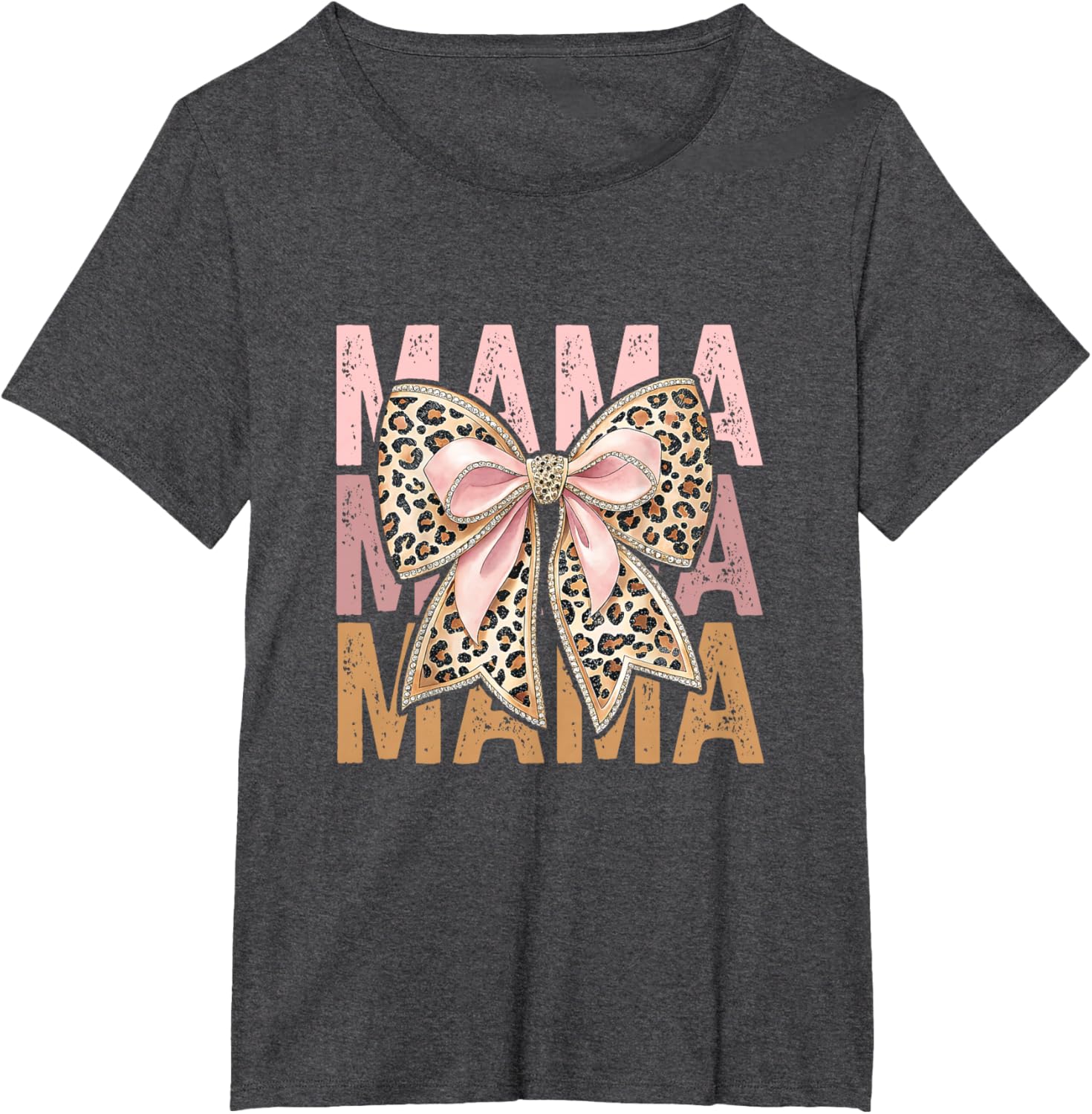 Retro Leopard Mama,Cute Mom Retro Coquette Bow Mother's Day
