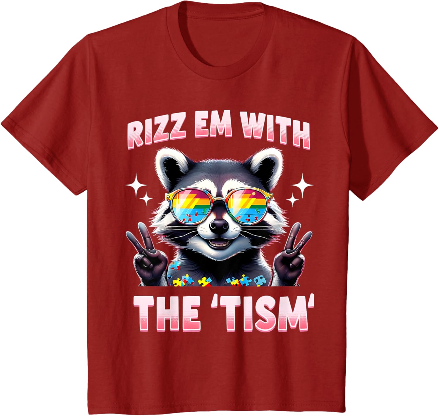 Autism Funny Rizz Em With The Tism Meme Autistic Racoon
