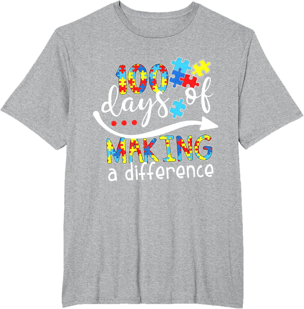 Autism 100 Days 100th day of school teacher autism awareness