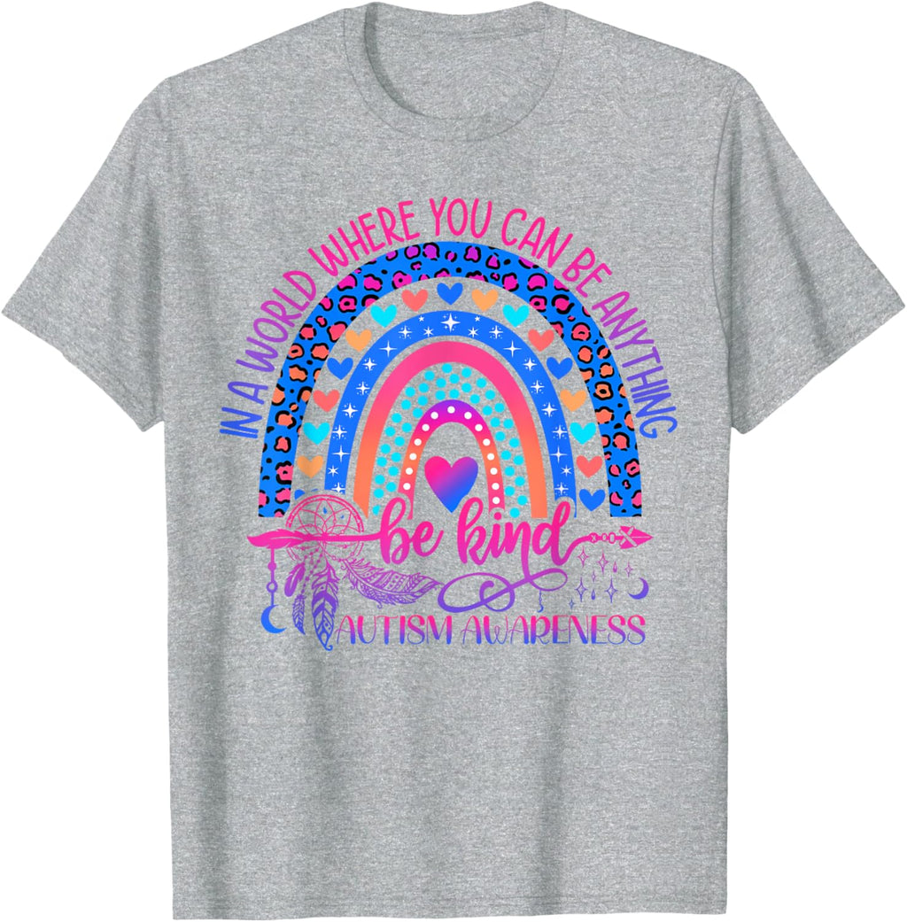 Autism Awareness Be Kind Leopard Rainbow Choose Kindness